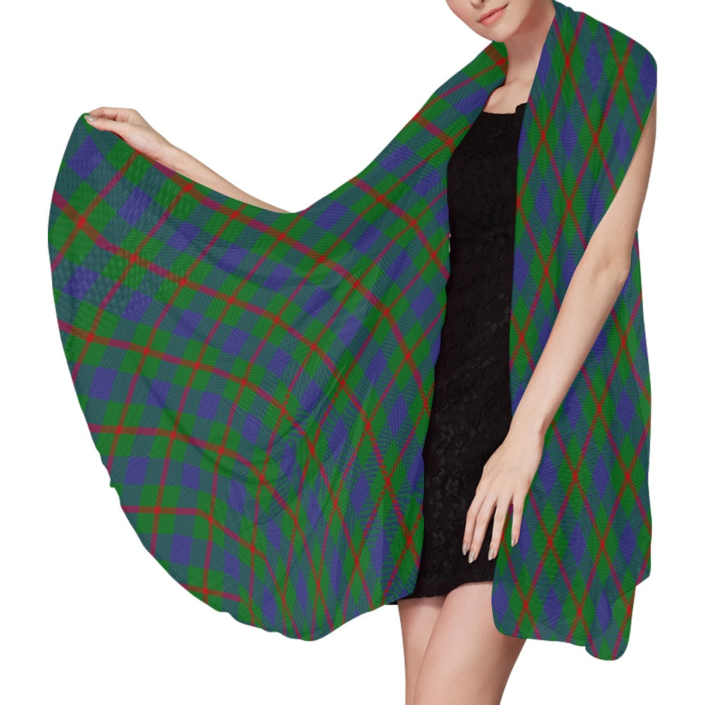 Clan Agnew Tartan Bias Chiffon Scarf