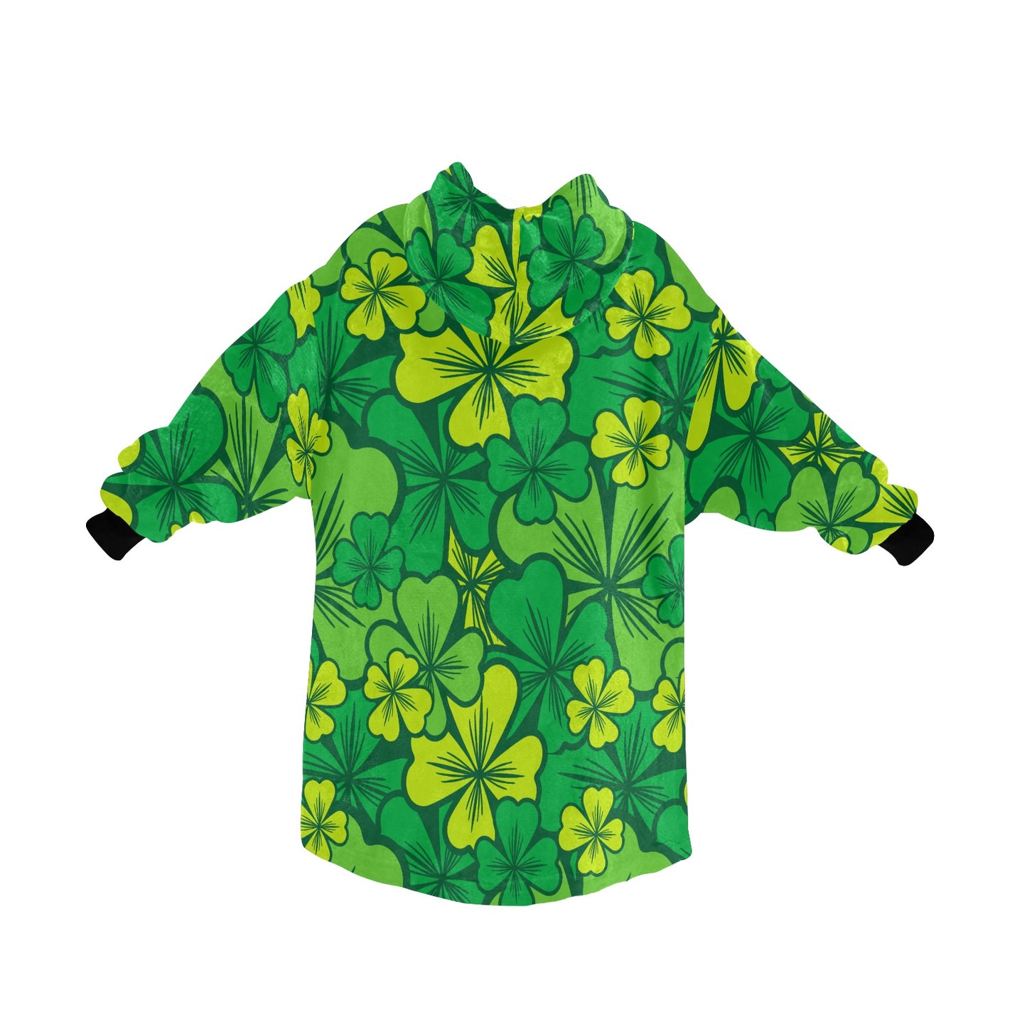 Irish Shamrock Blanket Hoodie for Kids