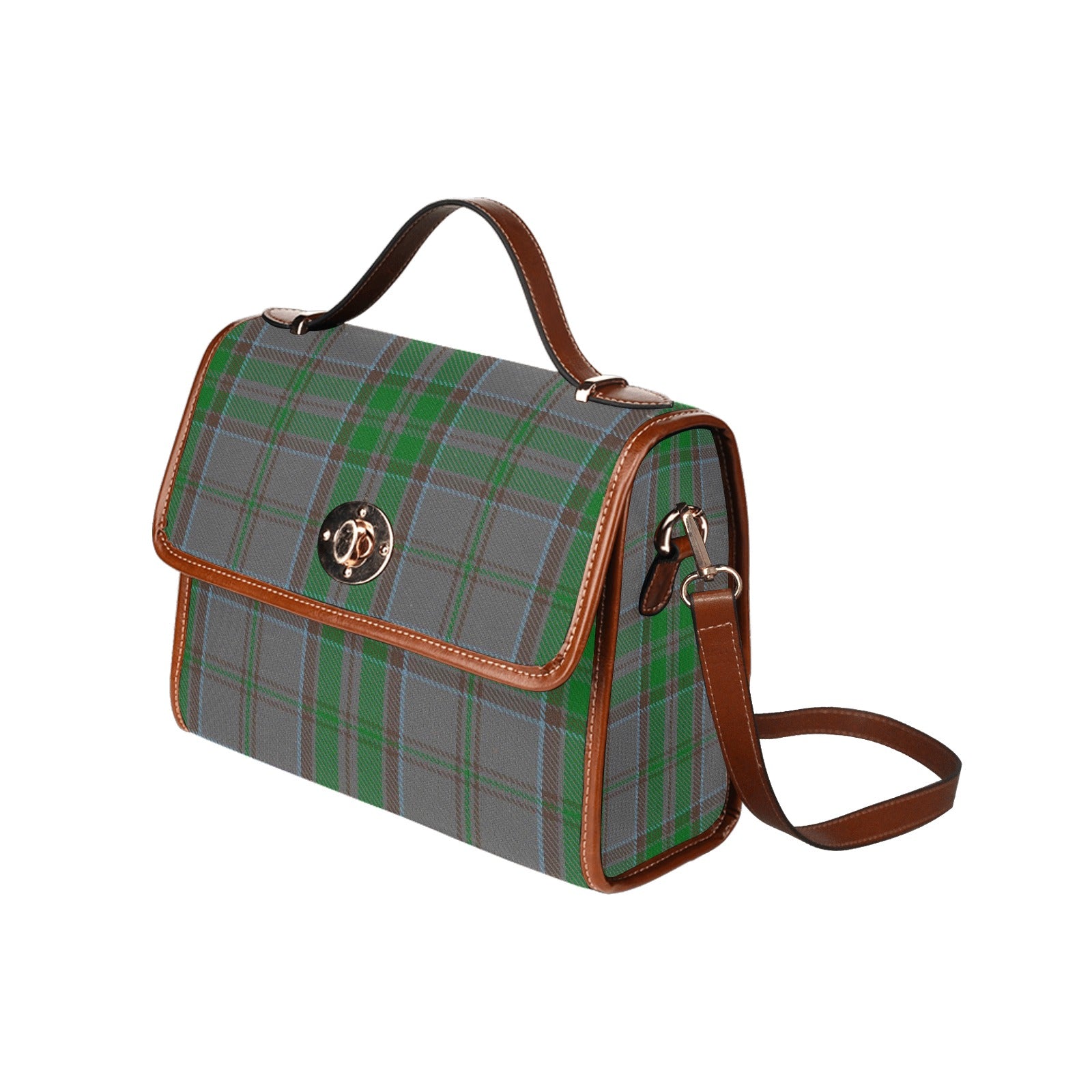 Irish County Wicklow Tartan Canvas Handbag