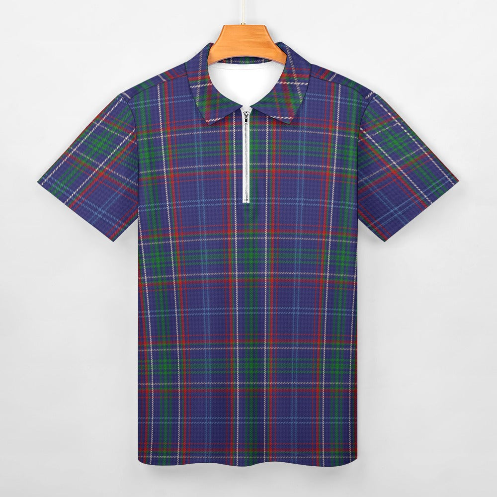 US State - Massachusetts Tartan Short sleeve polo shirt