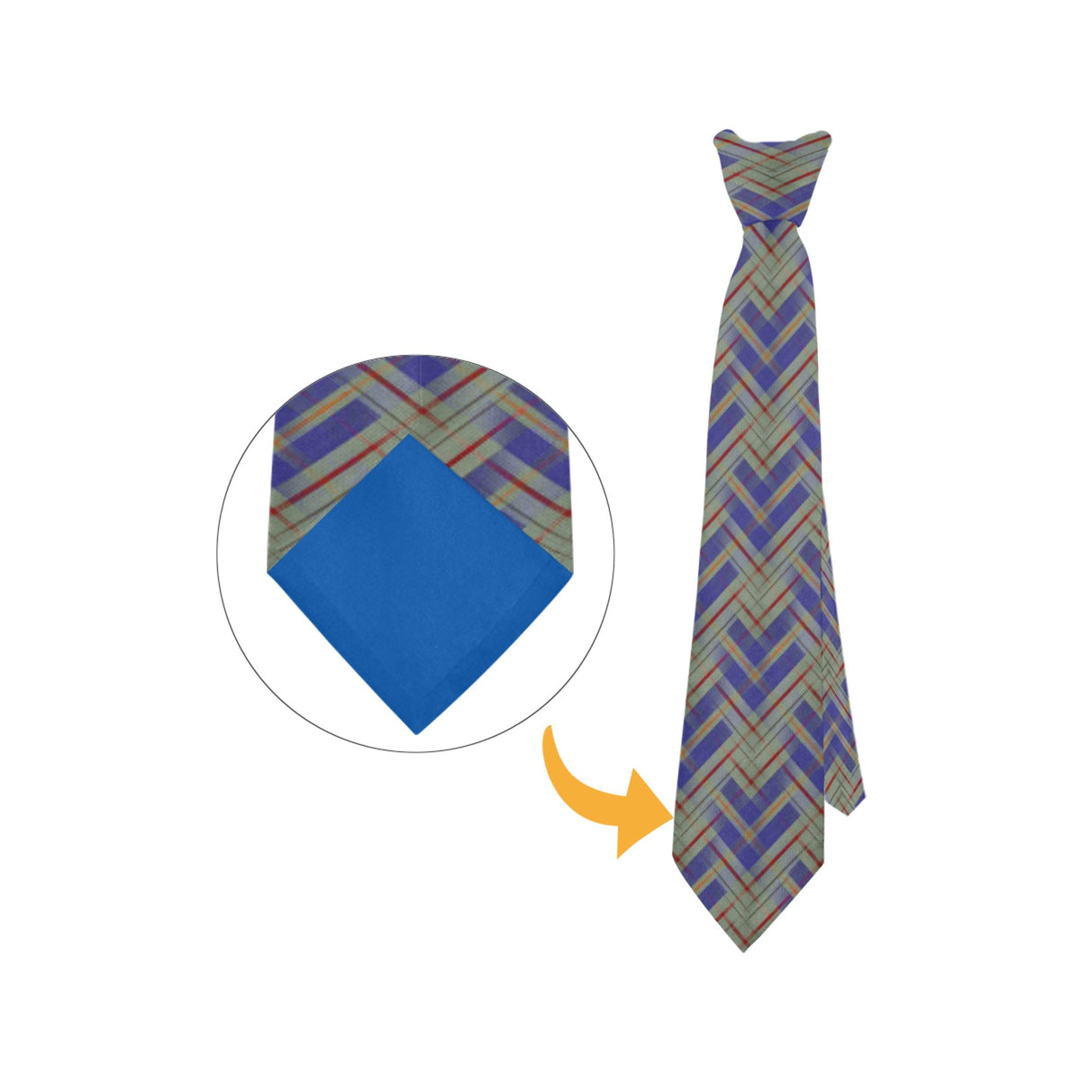 Irish County Kildare Tartan Necktie