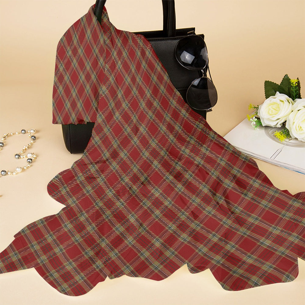 Irish County Tyrone Tartan Bias Chiffon Scarf