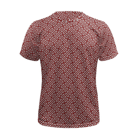 Japanese Wagara - Red Sayagata - Football Shirt