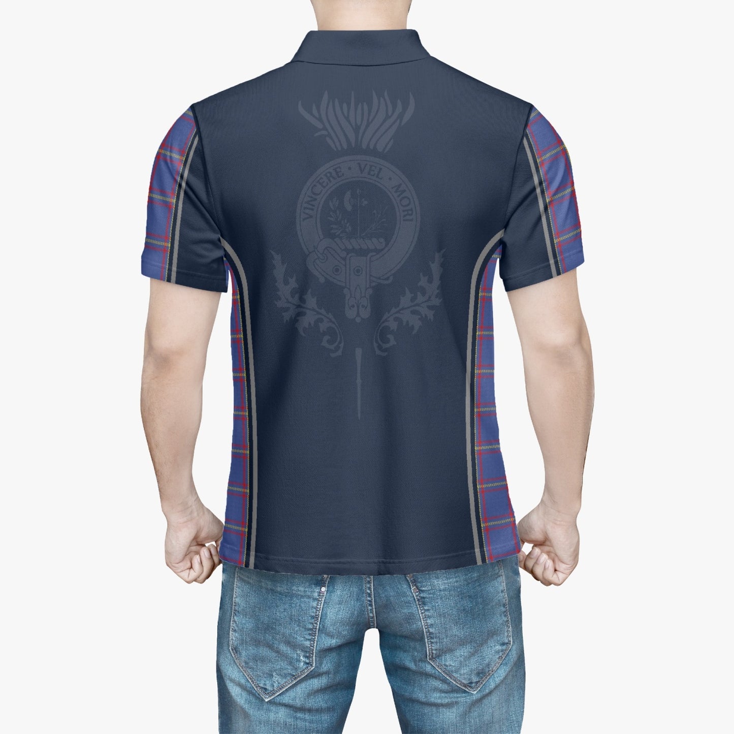 Clan MacLaine Crest & Tartan Polo Shirt