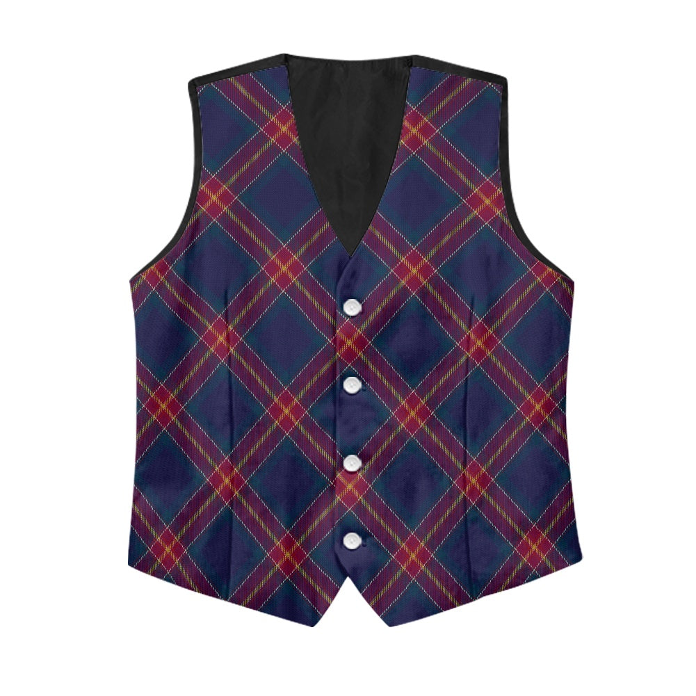 Scottish National Tartan Bias Suit vest jacket
