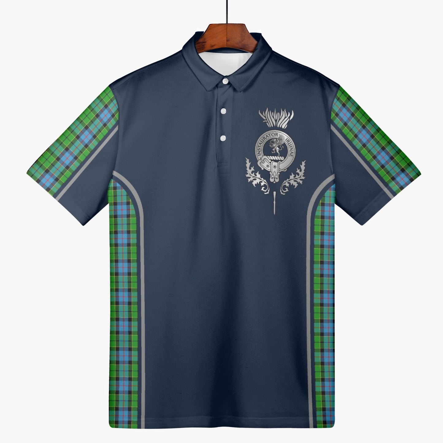 Clan Forsyth Crest & Tartan Polo Shirt