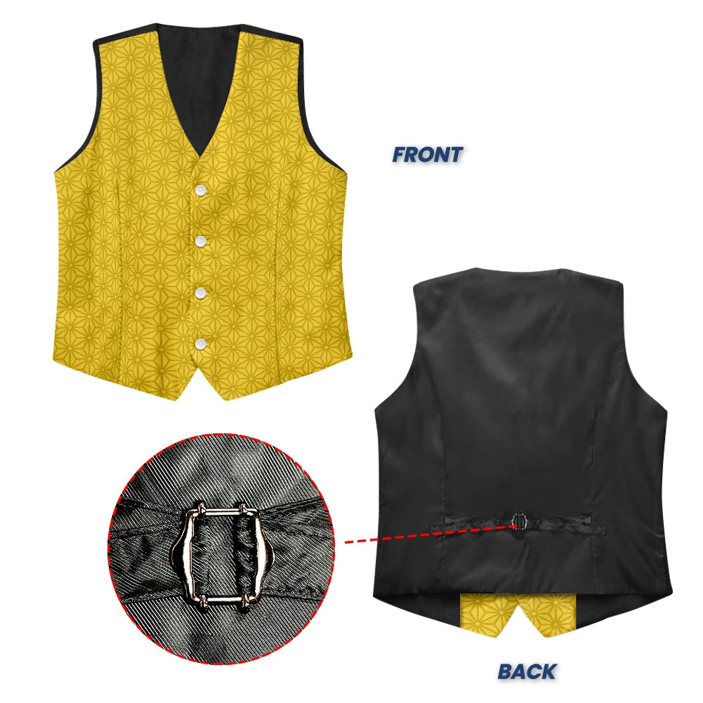 Wagara - Asanoha Gold Suit vest jacket