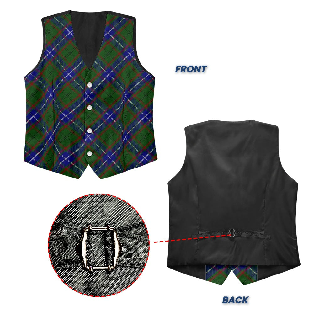 Clan Lee Tartan Bias Suit vest jacket