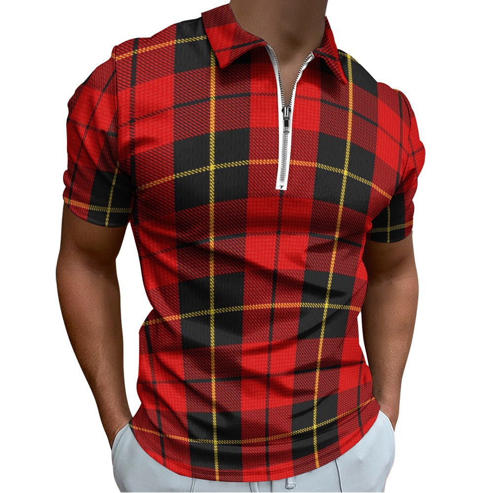 Clan Wallace Tartan Short sleeve polo shirt