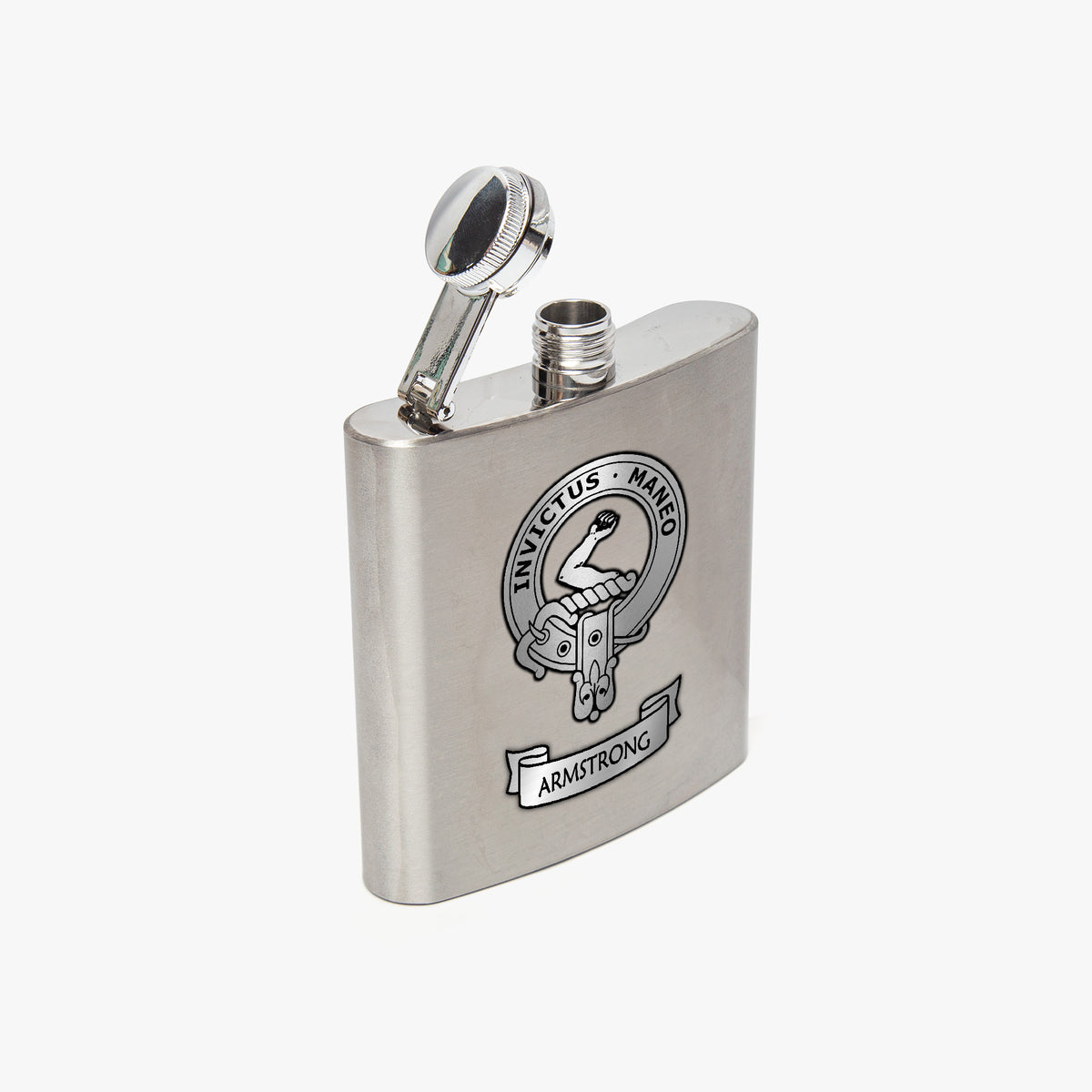 Clan Armstrong Crest 7oz Stainless Steel Hip Flask