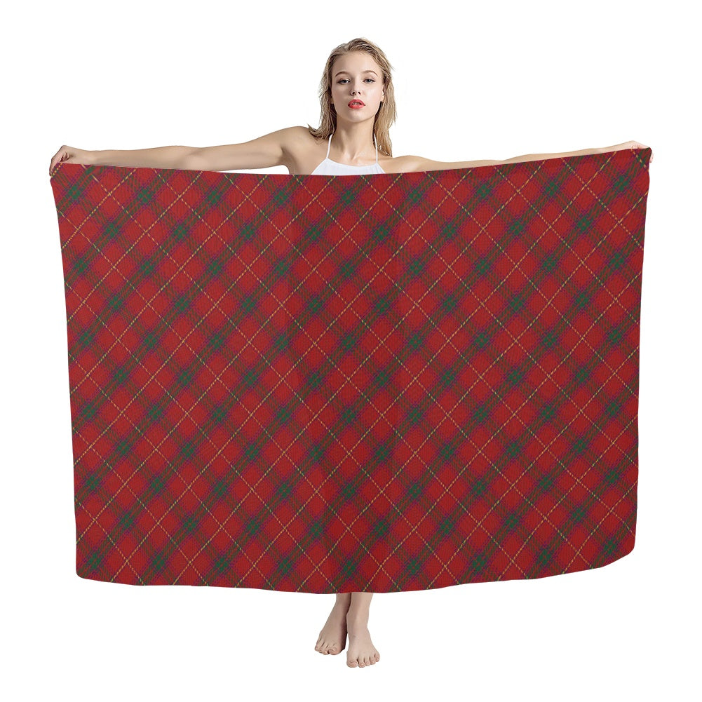Irish County Galway Tartan Bias Chiffon Scarf