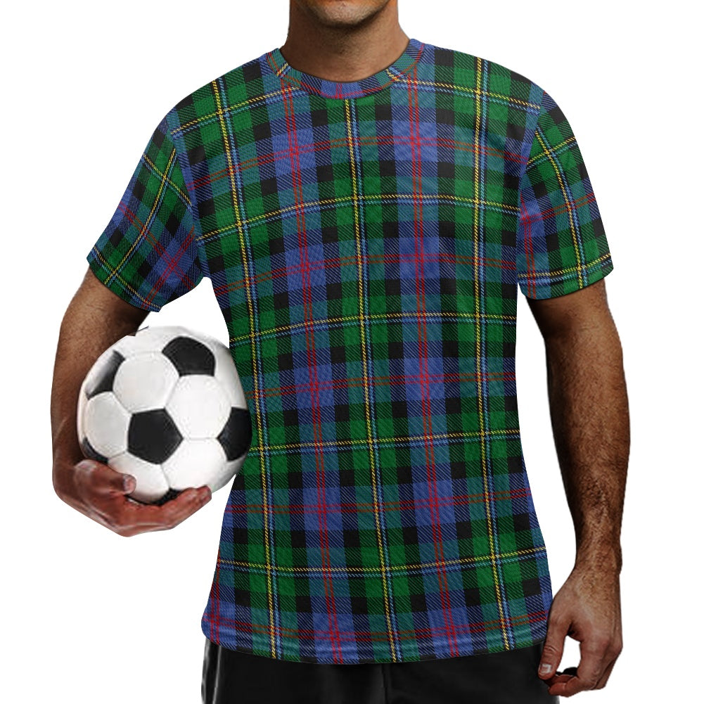 Clan Malcolm Tartan Football Shirt white