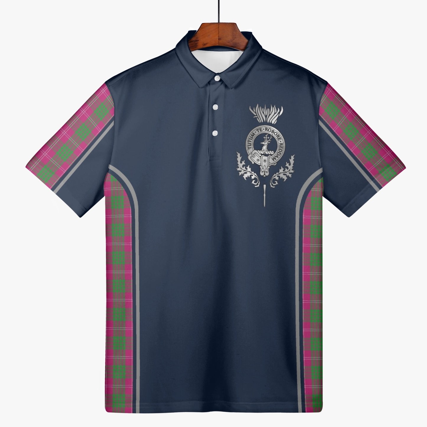 Clan Crawford Crest & Tartan Polo Shirt