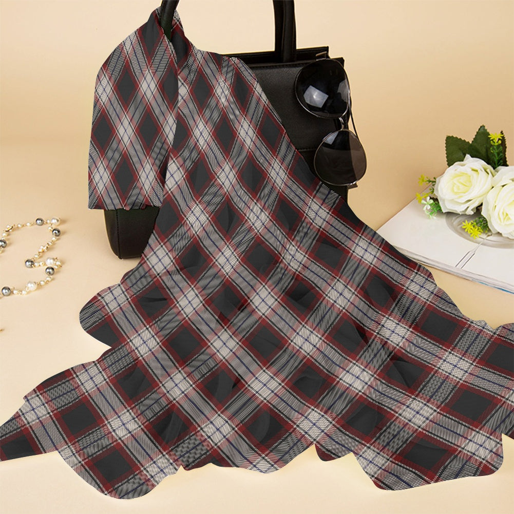 Breizh | Breton | Bretagne Bro-Wened Tartan Chiffon Scarf Bias
