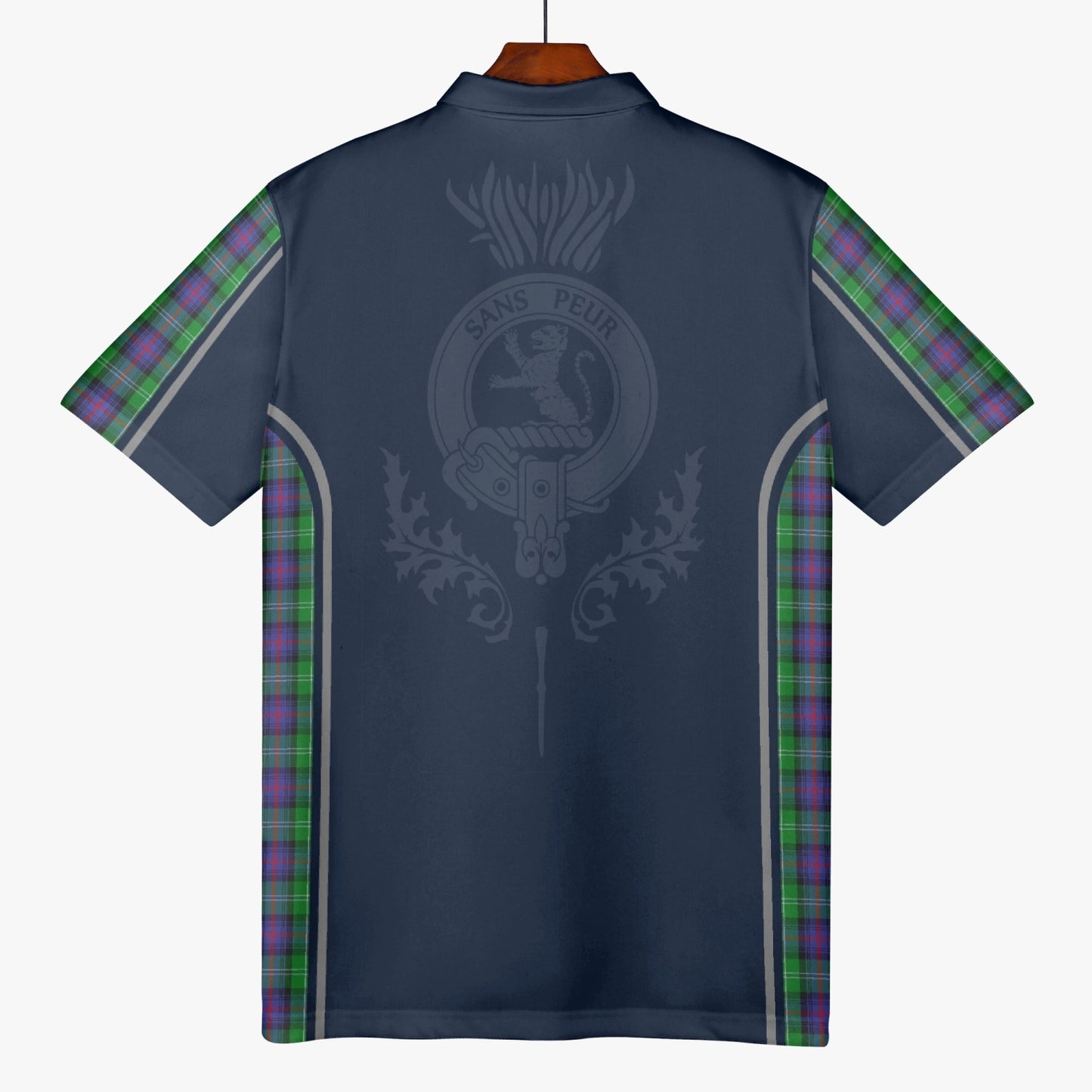 Clan Sutherland Crest & Tartan Polo Shirt