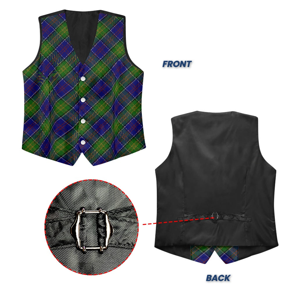Clan Greene Tartan Bias Suit vest jacket