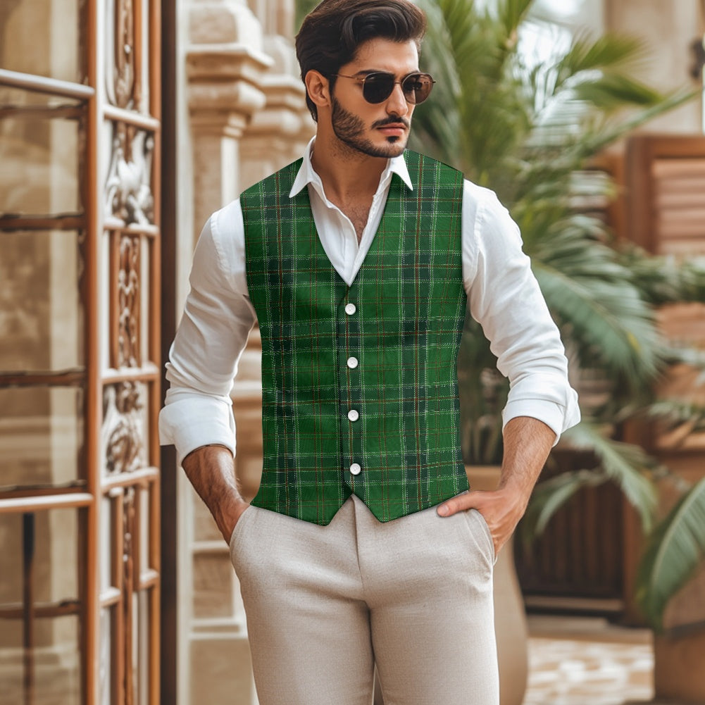 All Ireland Green Tartan Waistcoat