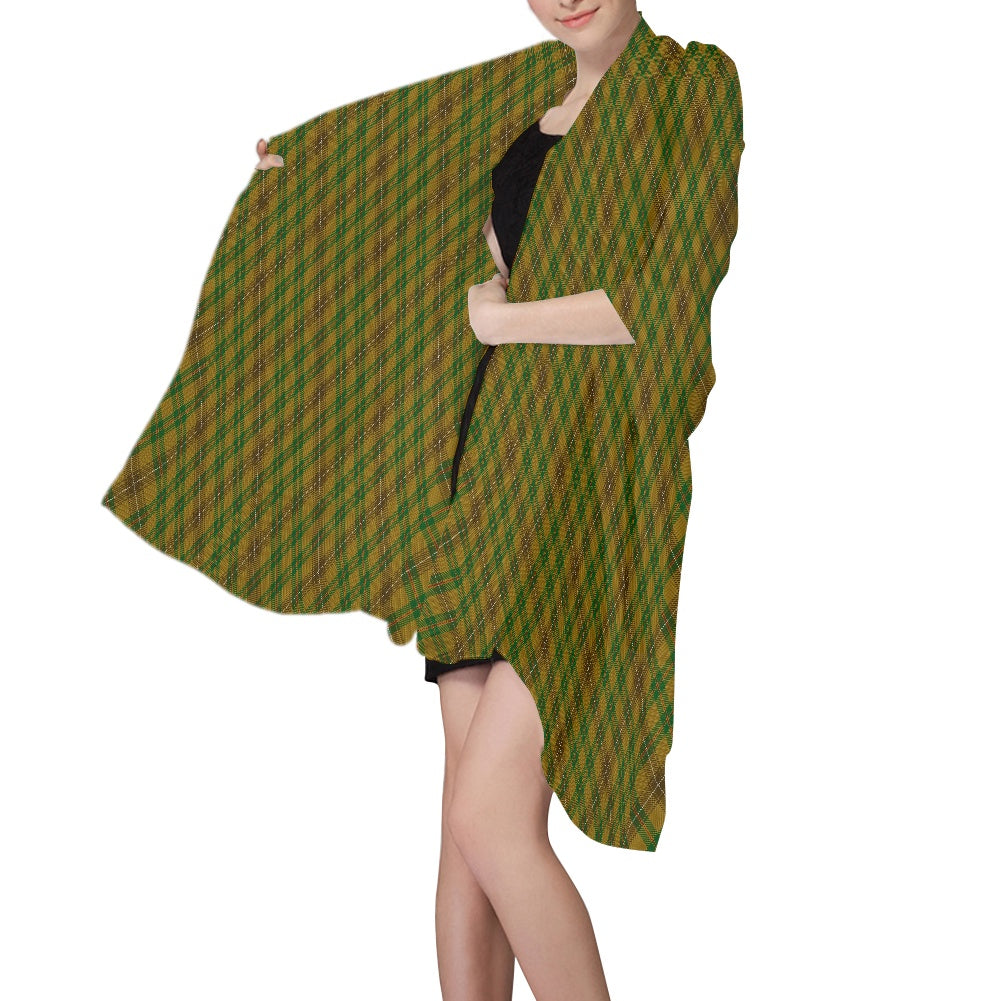 Irish Province Connaught Tartan Bias Chiffon Scarf