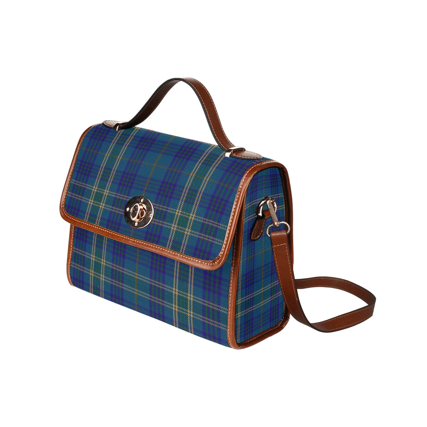 Irish County Fermanagh Tartan Canvas Handbag