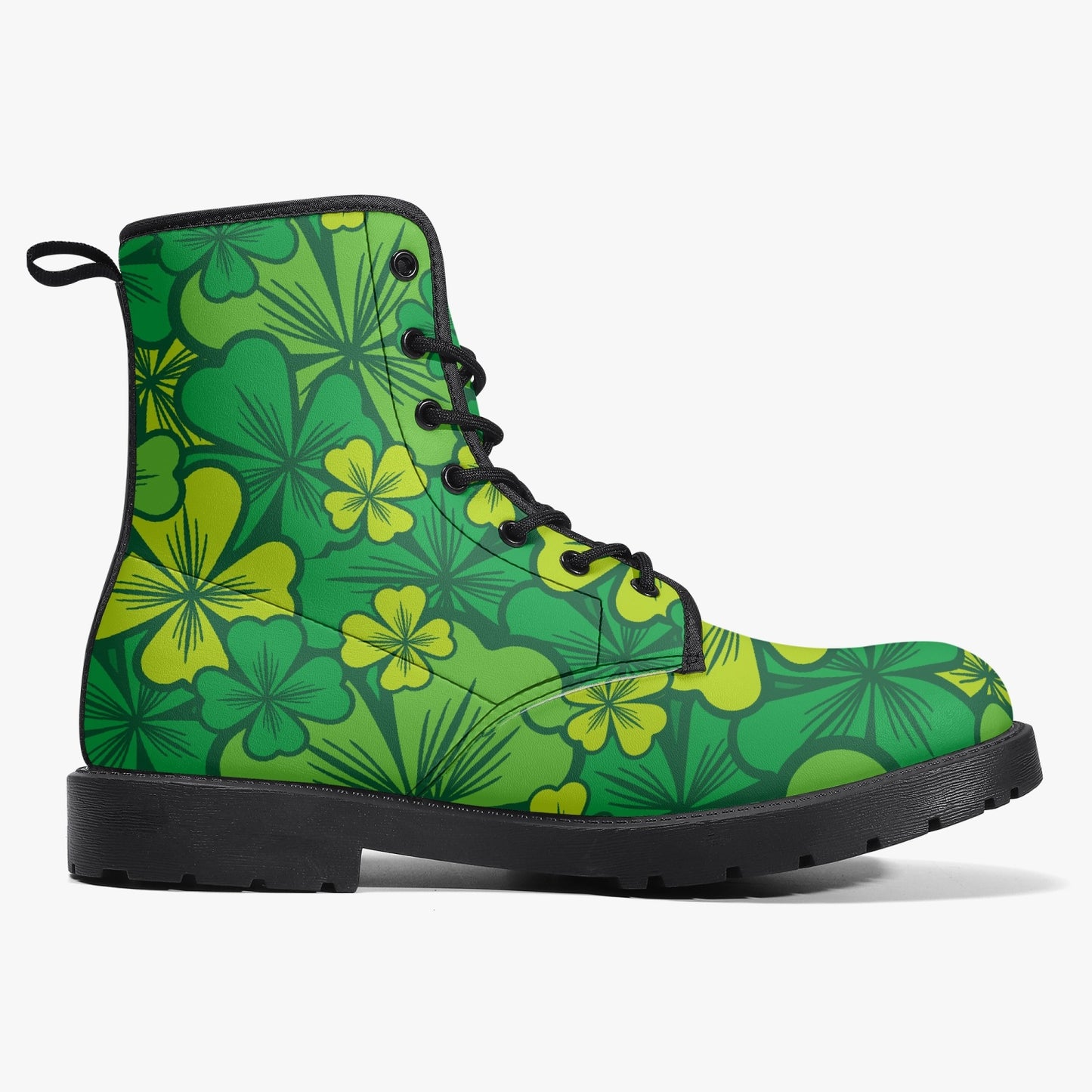 Irish Shamrock Leather Boots