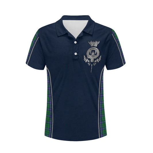 Clan Douglas Tartan & Black Douglas Crest Polo
