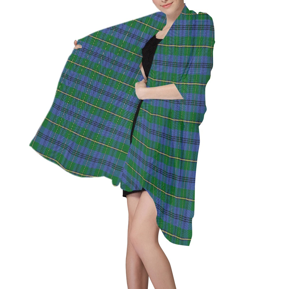 Clan Johnstone Tartan Chiffon Scarf