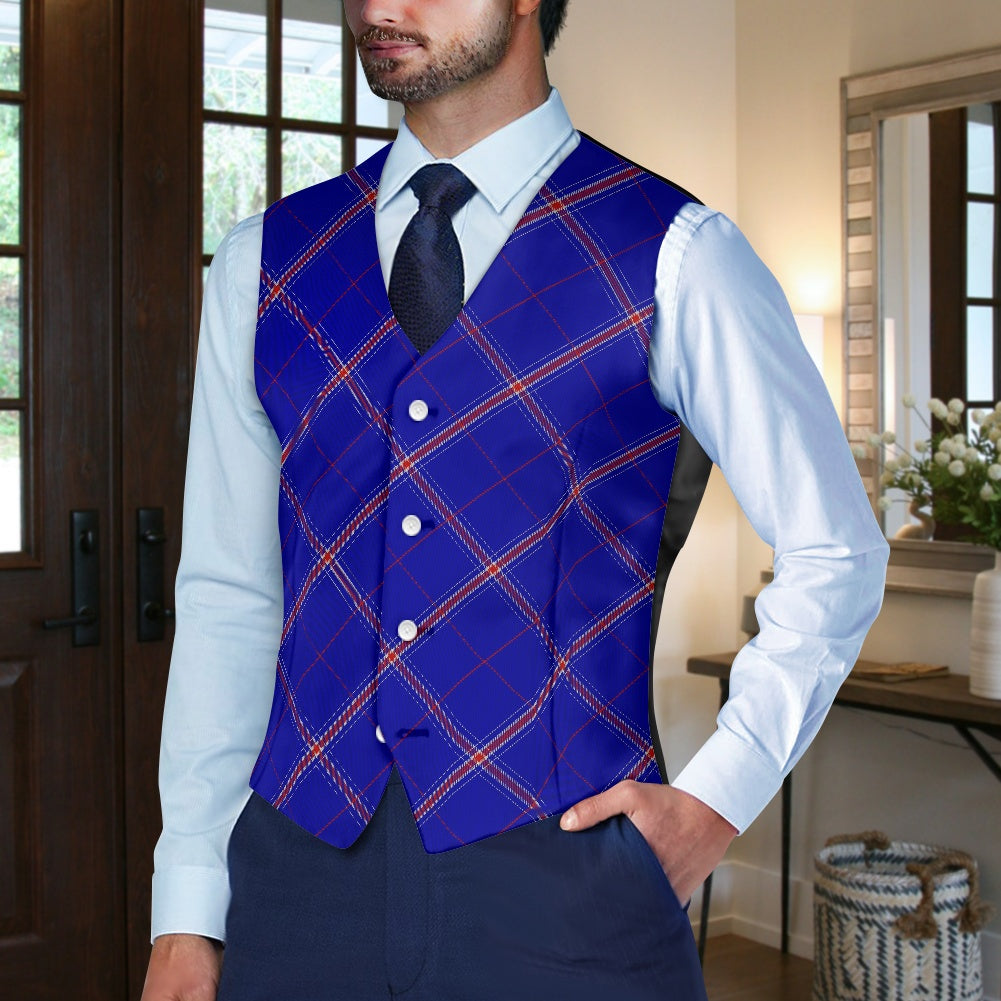 Rangers Tartan Bias Suit vest jacket