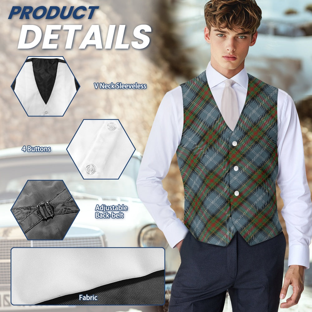 Clan Estes Tartan Bias Suit vest jacket