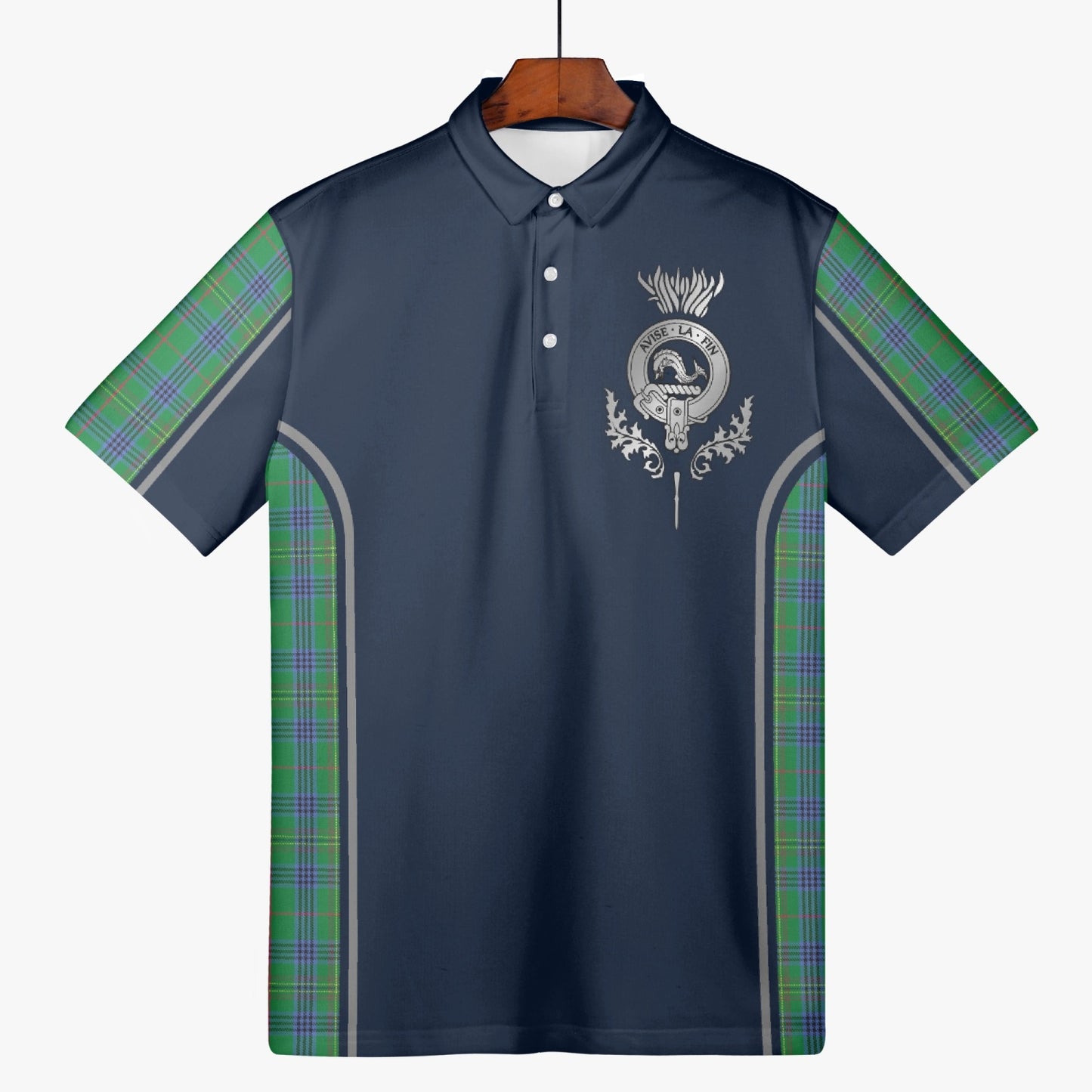 Clan Kennedy Crest & Tartan Polo Shirt