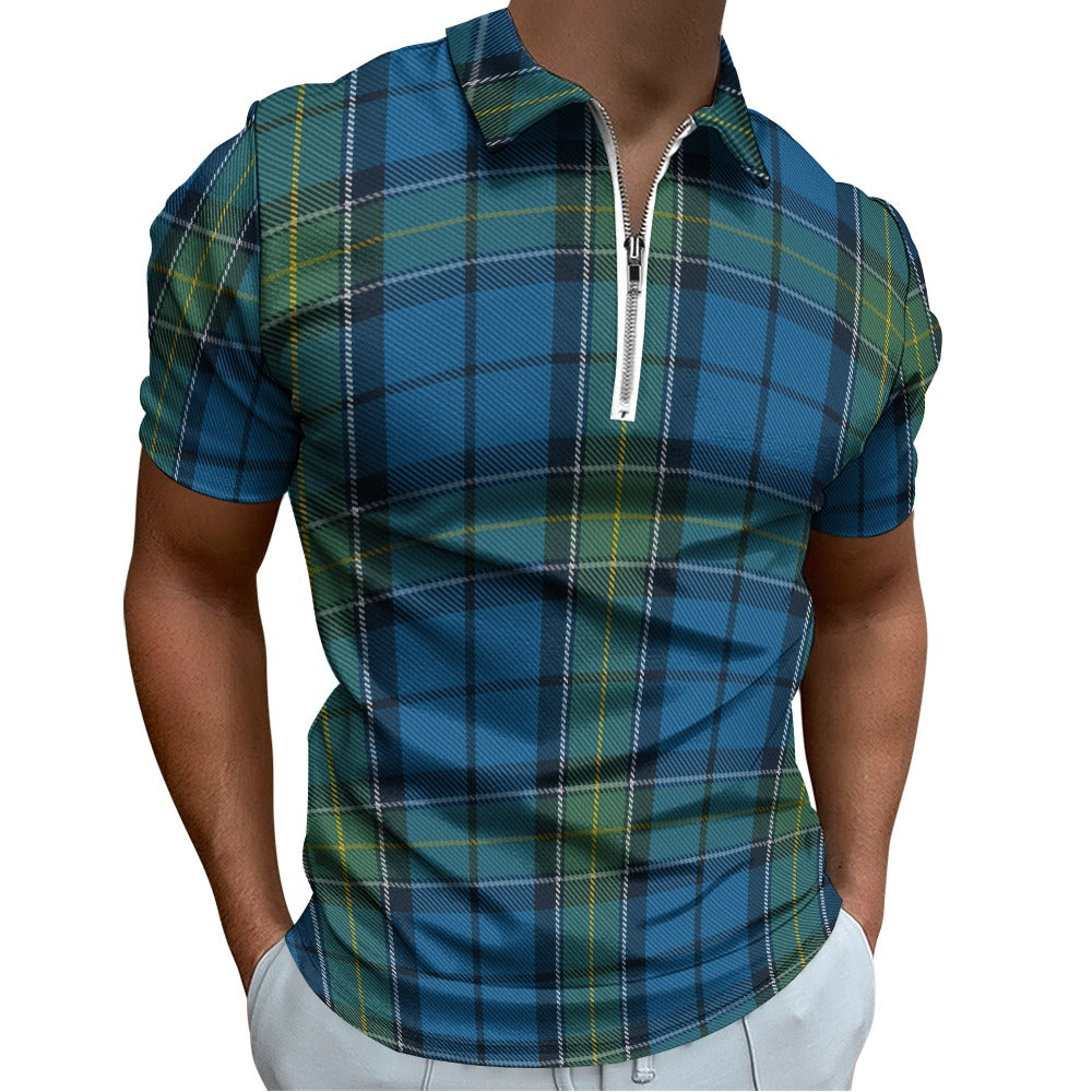 US State - Rhode Island Tartan Short sleeve polo shirt