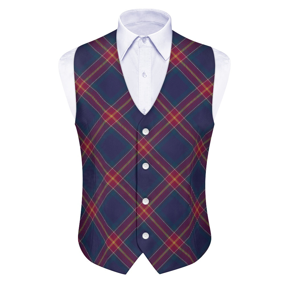 Scottish National Tartan Bias Suit vest jacket