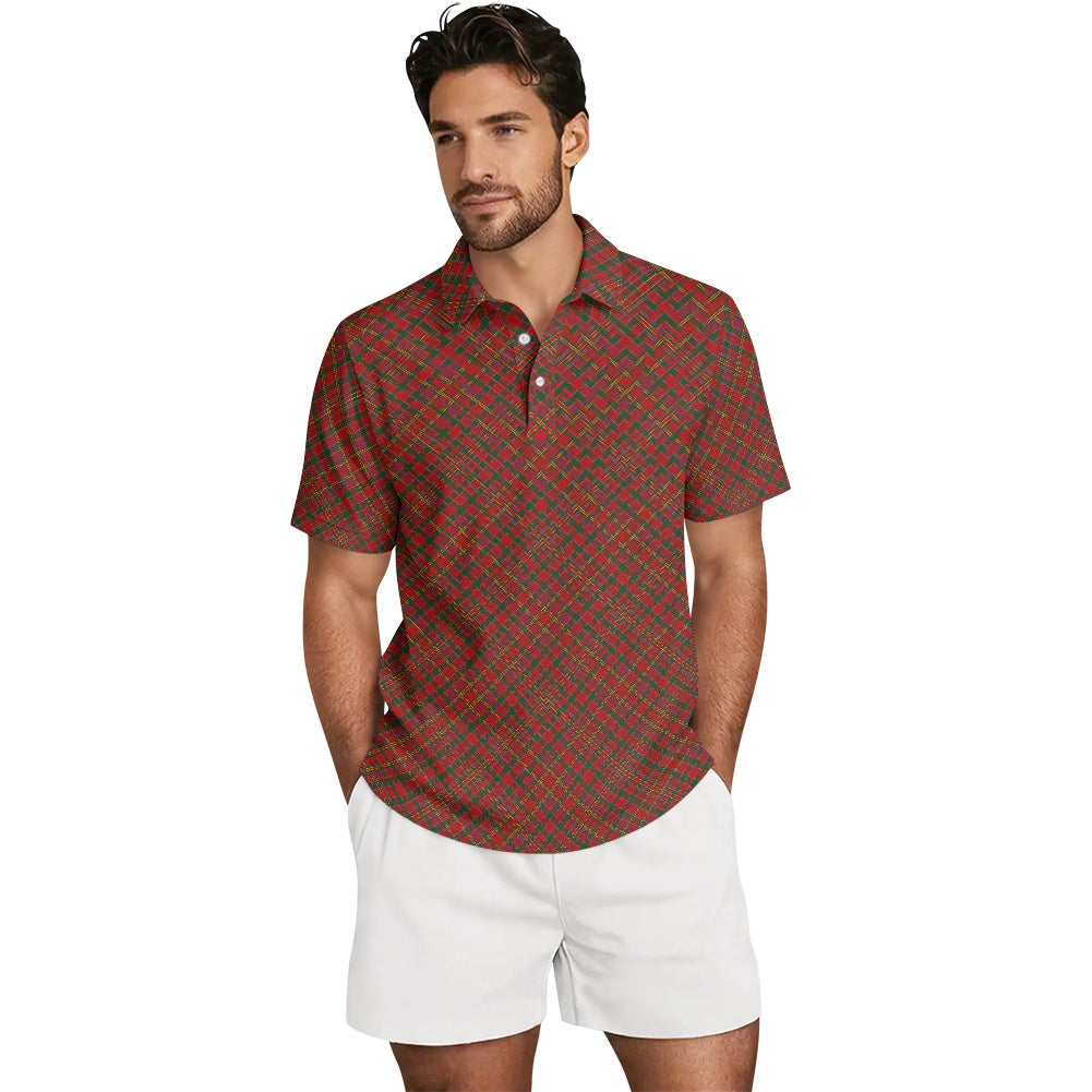 Clan MacAlister Tartan Bias Polo