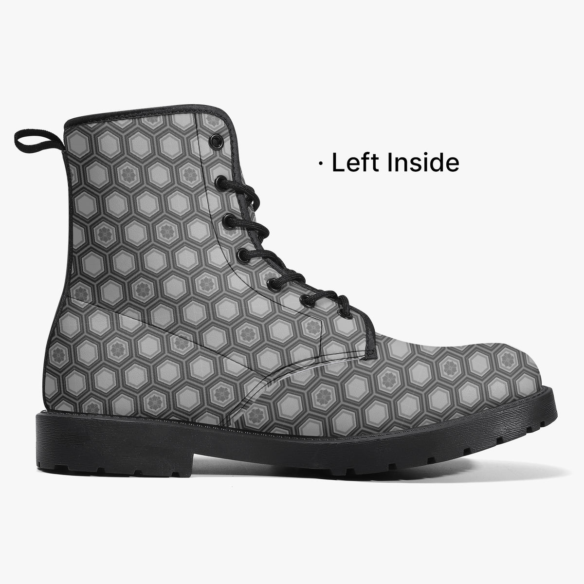 Japanese Wagara - Kikko Black - PU Leather Boots