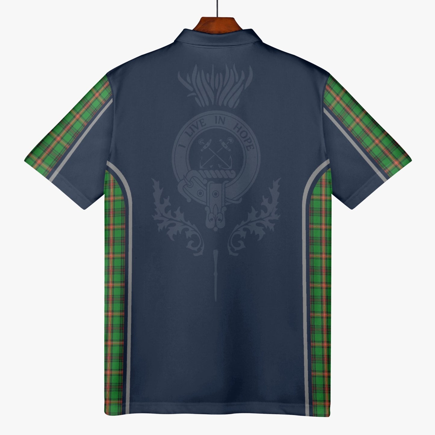 Clan Kinnear Crest & Tartan Polo Shirt