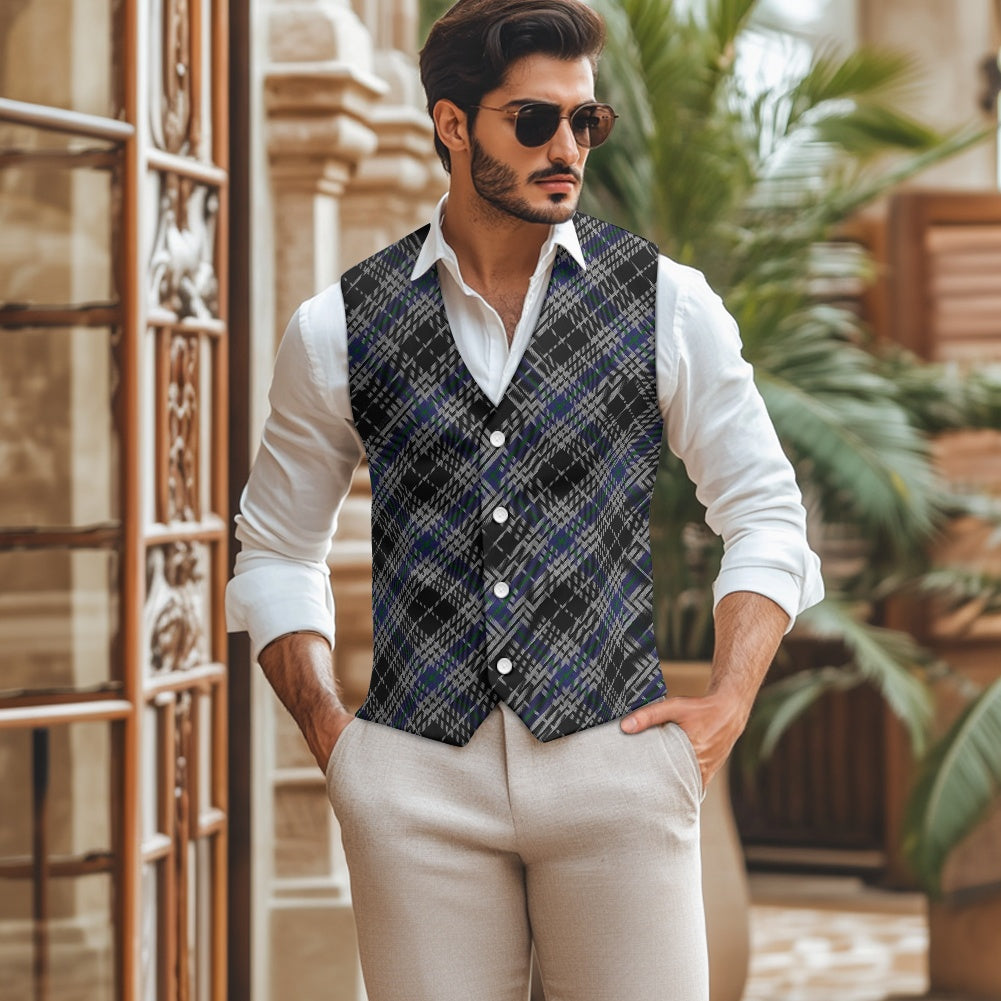 Breizh | Breton | Bretagne National Tartan Bias Suit vest jacket