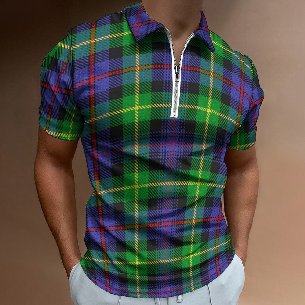 Clan Farquharson Tartan Short sleeve polo shirt