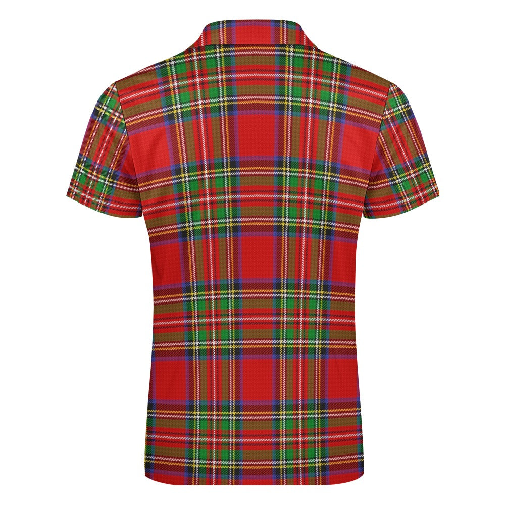 Clan Stewart Tartan Short sleeve polo shirt