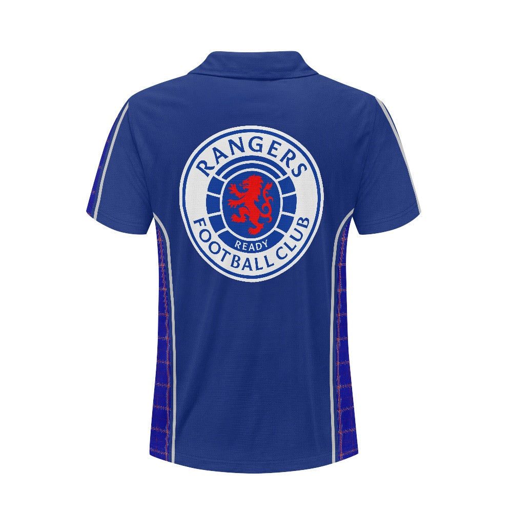 Rangers Lion Crest & Tartan Polo
