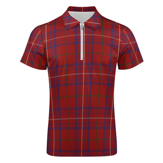 Clan Rose Tartan Short sleeve polo shirt