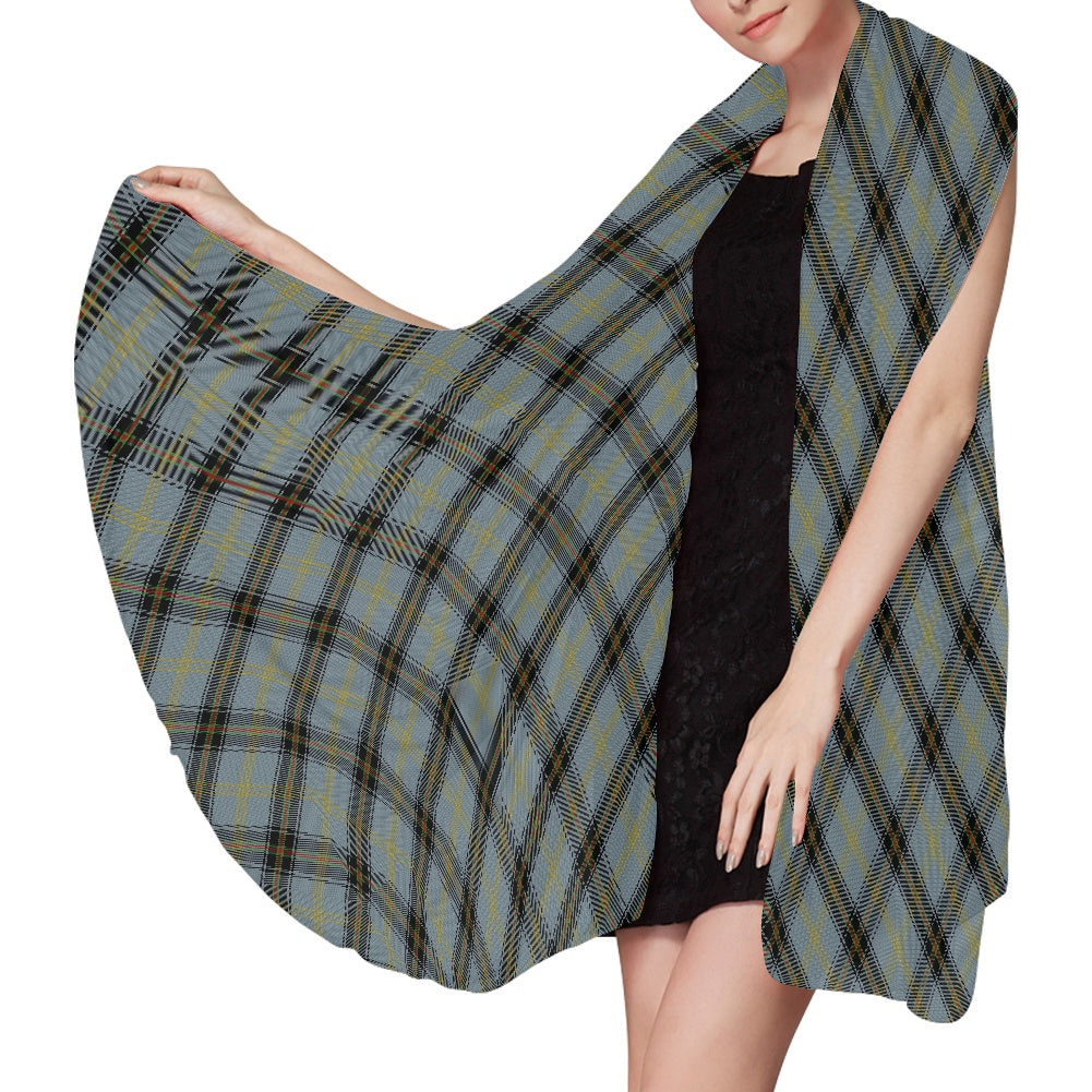 Clan Bell Tartan Bias Chiffon Scarf