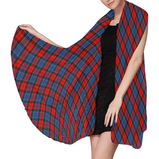 Clan Paterson Red Tartan Bias Chiffon Scarf