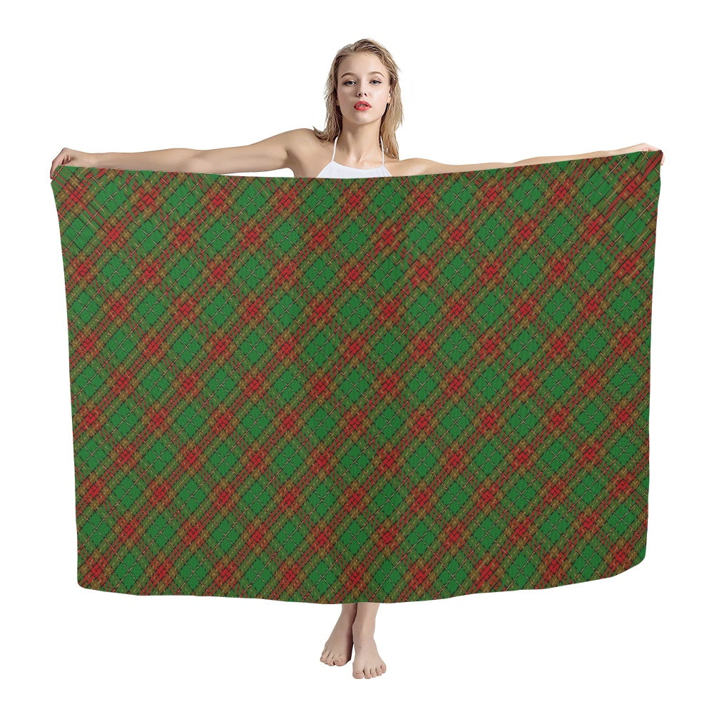 Irish County Cavan Tartan Bias Chiffon Scarf