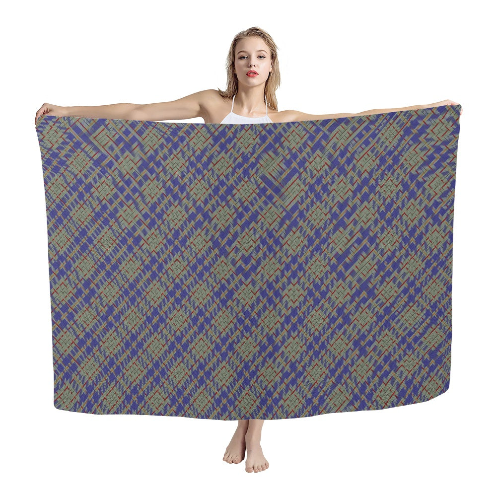Irish County Kildare Tartan Bias Chiffon Scarf