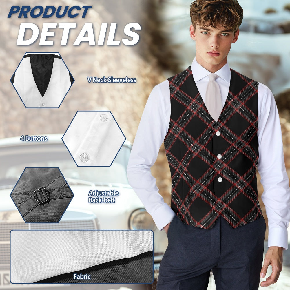 Witches of Scotland Tartan Bias Suit vest jacket