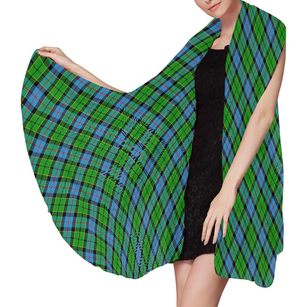 Clan Forsyth Tartan Bias Chiffon Scarf
