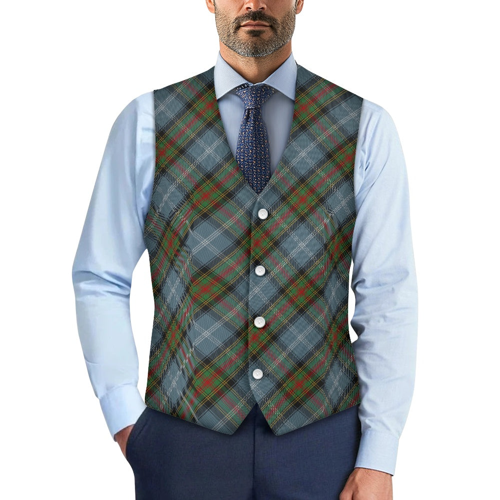 Clan Estes Tartan Bias Suit vest jacket