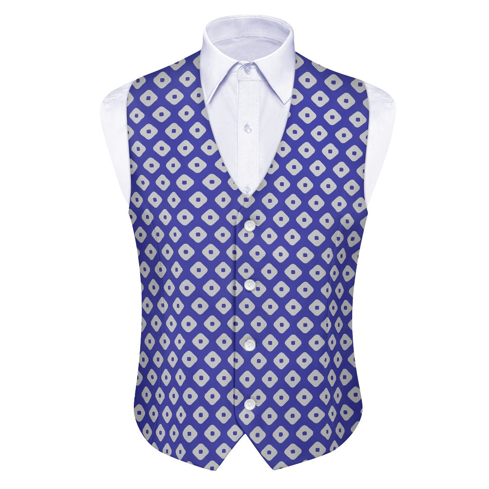 Wagara - Kanoko Blue Suit vest jacket