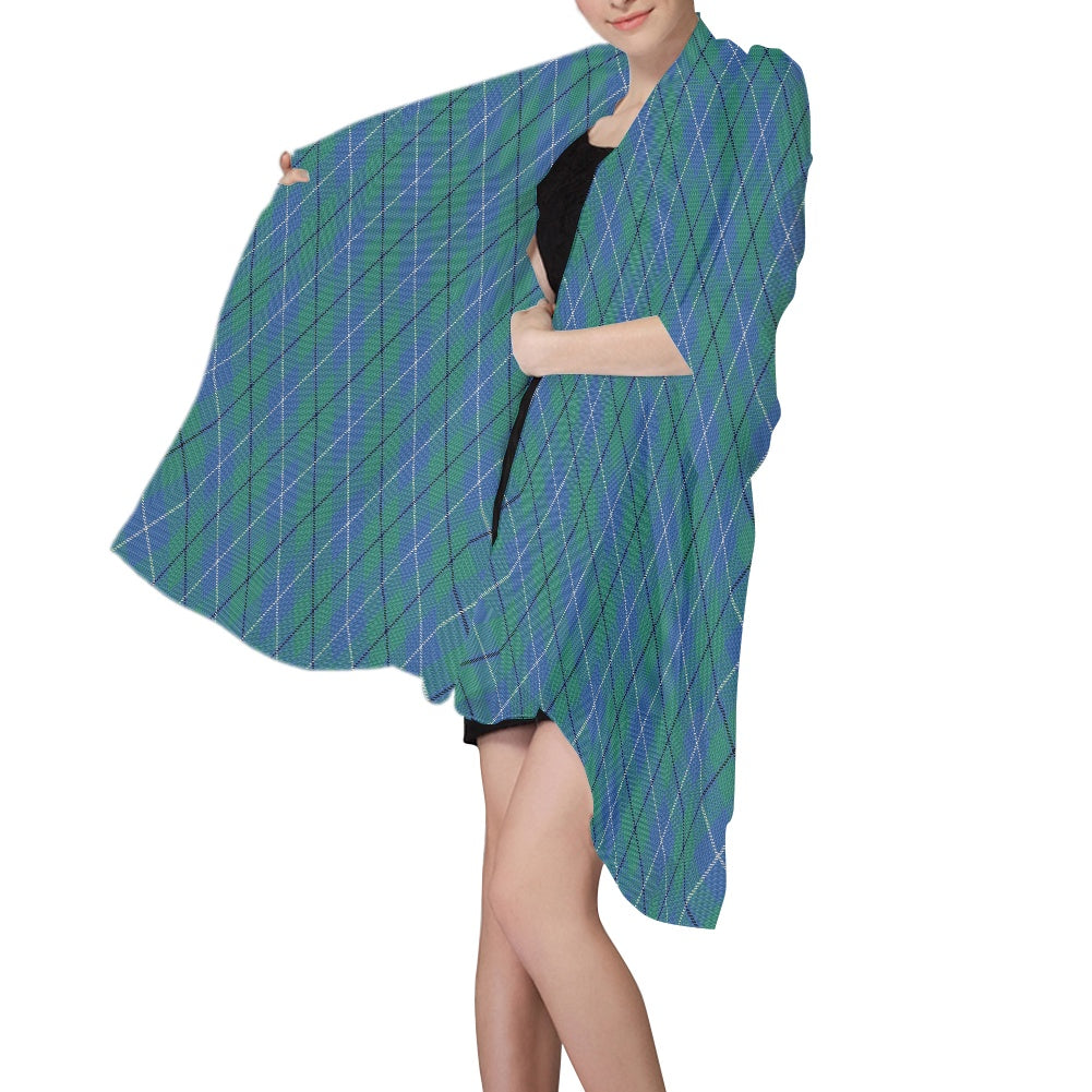 Clan Douglas Ancient Tartan Bias Chiffon Scarf