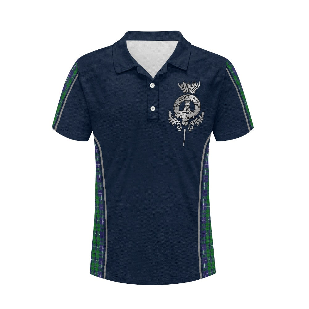 Clan Malcolm Crest & Douglas Tartan Polo