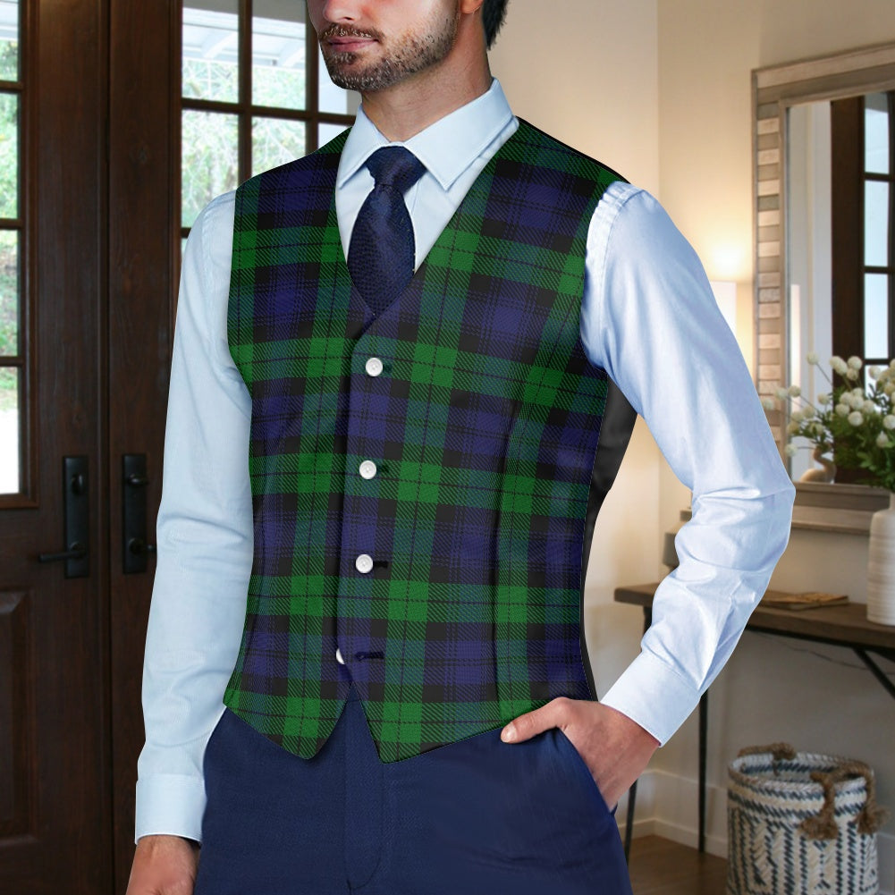 Black Watch Tartan Suit vest jacket